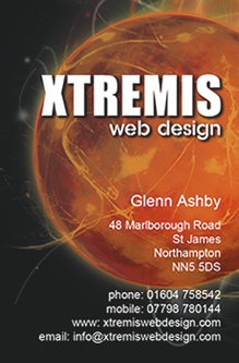 Xtremis Web Design Business Card